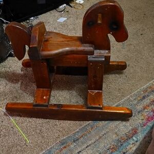 Wooden rocking horse